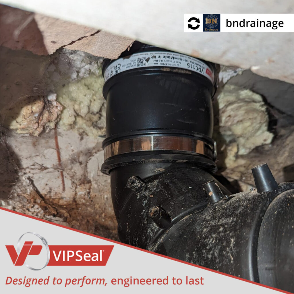 VIPSeal VDC flexible drain coupling for pipe connections