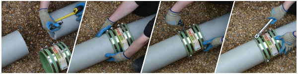 VIPSealChem coupling installed on drainage pipework
