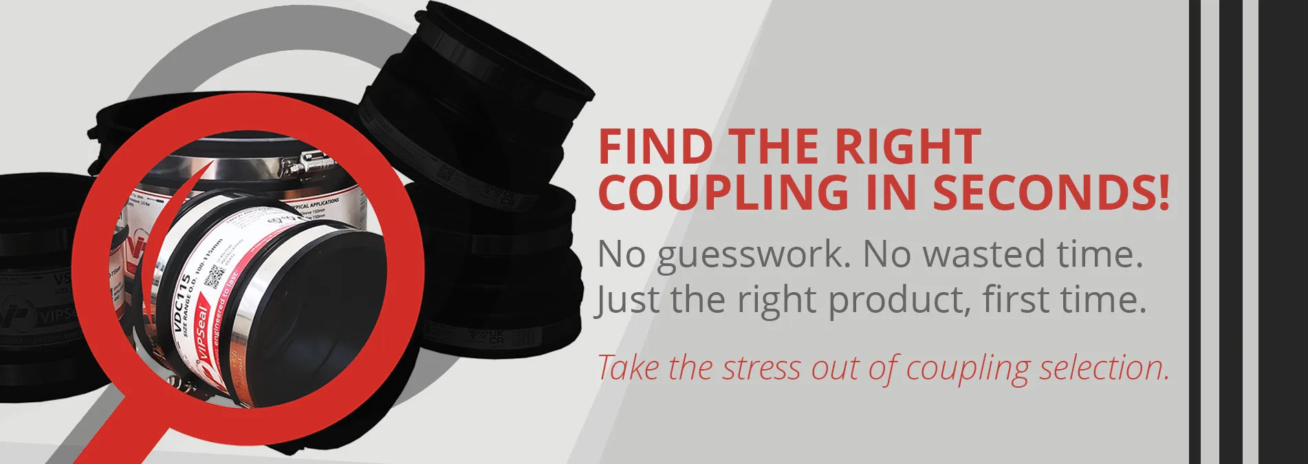 drainage pipe coupling selector