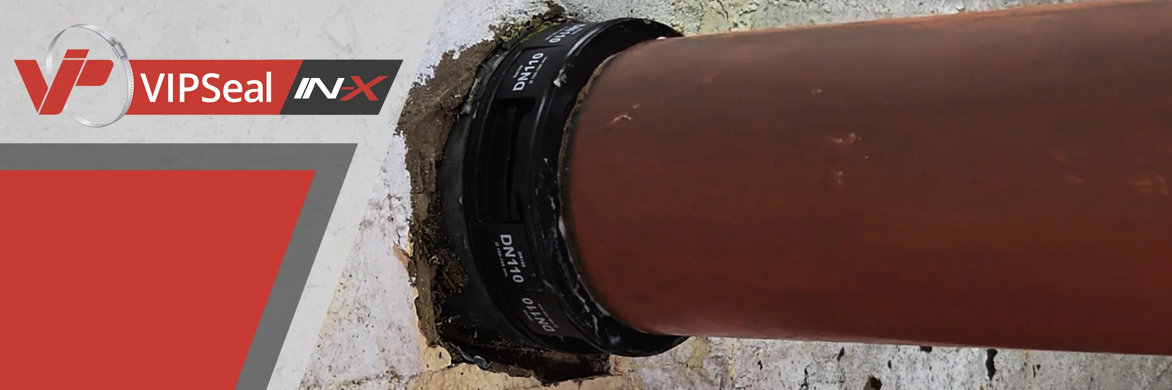 VIPSeal IN-X internal pipe coupling for restricted access drainage repairs