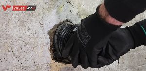 Internal Pipe Connector IN-X Installation being fitted to the sheard pipe